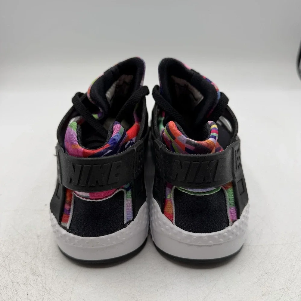 Nike Huarache Run Print PS Shoes YOUTH Girl Sz 3 Y Black/Hyper Violet 704947-003